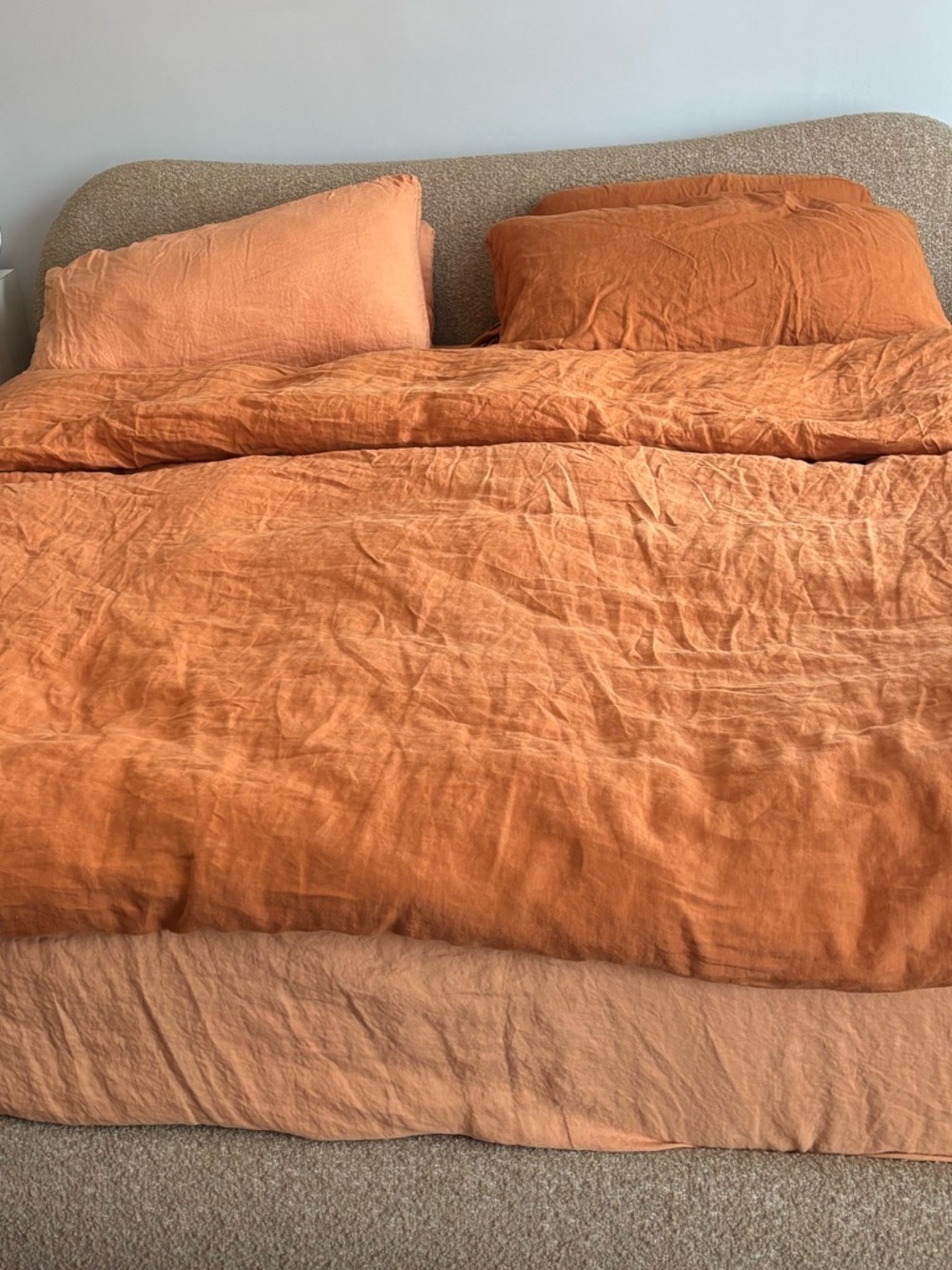 Morrow Soft Goods King/California King Sheet Set in Terracotta & Apricot
